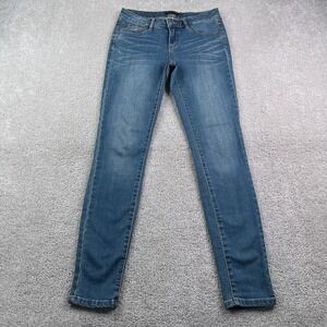 Prana Jeans Womens 4 Blue London Slim Low Rise Medium Wash Stretch Denim